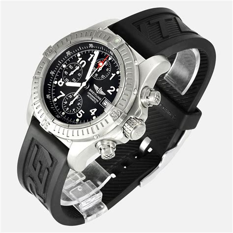 breitling avenger black steel chrono